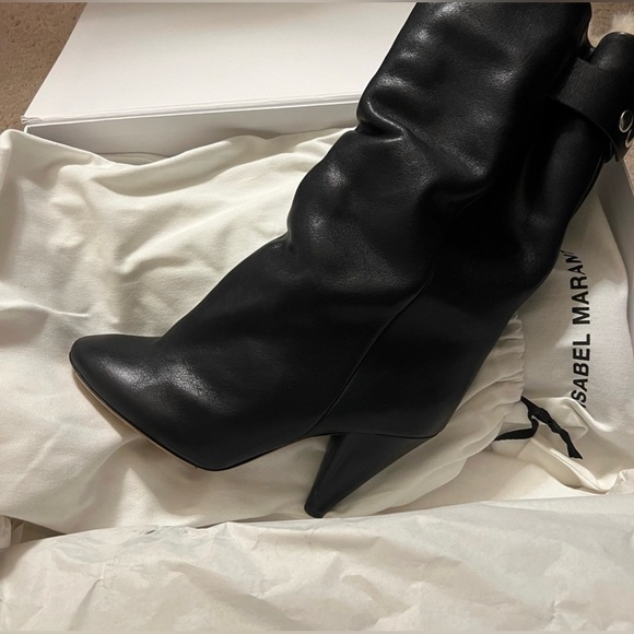 Isabel Marant Lakfee shearling-lined leather ankle boots - Picture 5 of 11